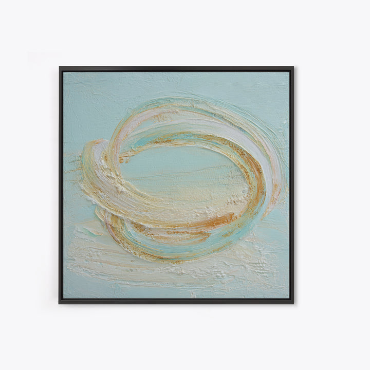 Incense Smoke Forming Abstract Curves Framed Canvas Print, Yoga Studio Art, Feminine Wall Art, Yoga Studio Decor, Balance, YSA-1x1-21