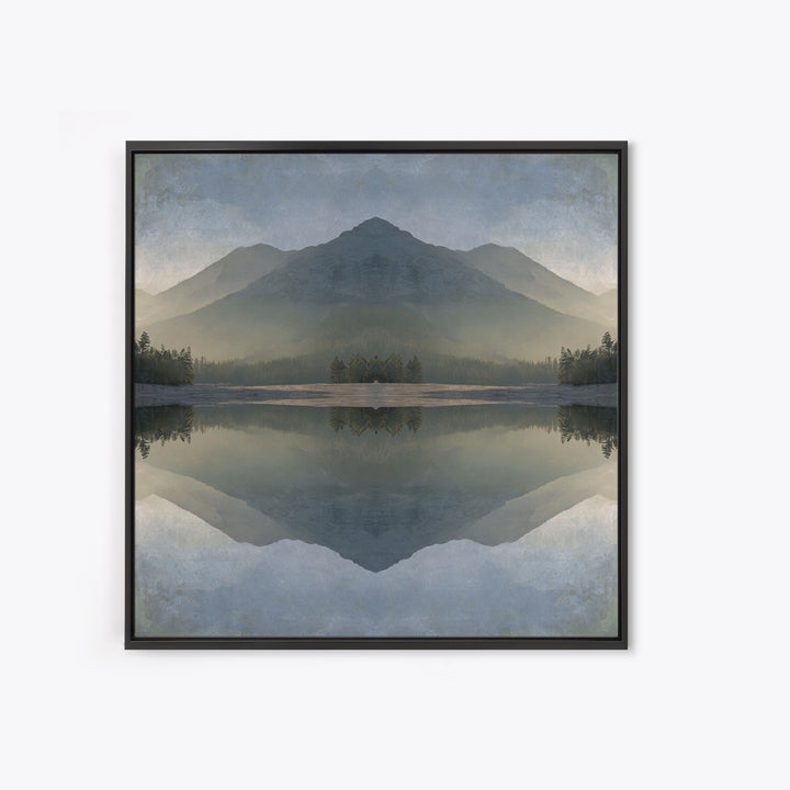 Sunrise Mountain Lake Reflection Canvas Print, Yoga Studio Art, Southwest Decor, Yoga Studio Decor, Fine Art, Balance, YSA-1x1-92