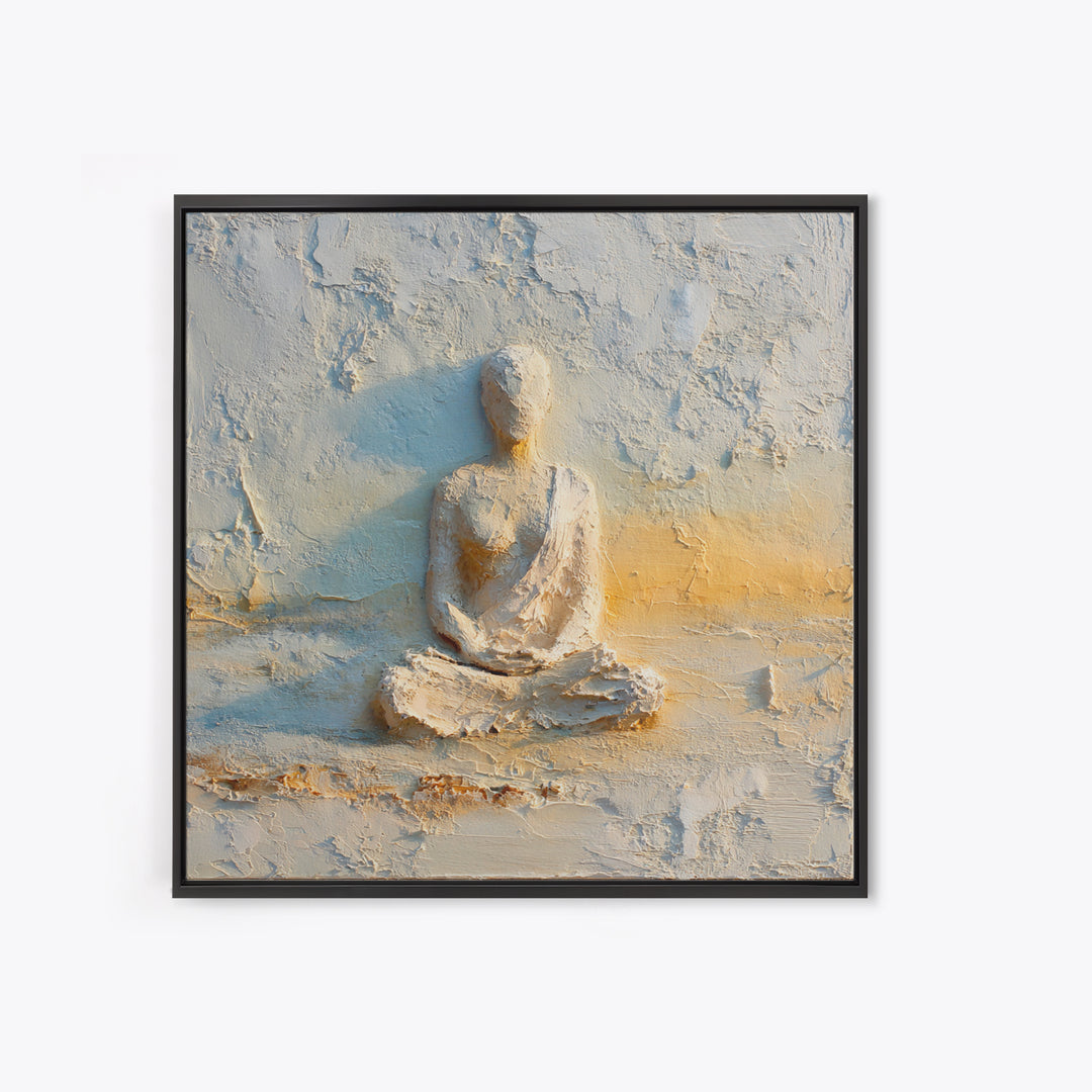 Seated Meditation Figure Canvas Print, Yoga Studio Art, Wall Art, Yoga Studio Decor, Fine Art, Balance, Metal Wall Decor, YSA-1x1-97