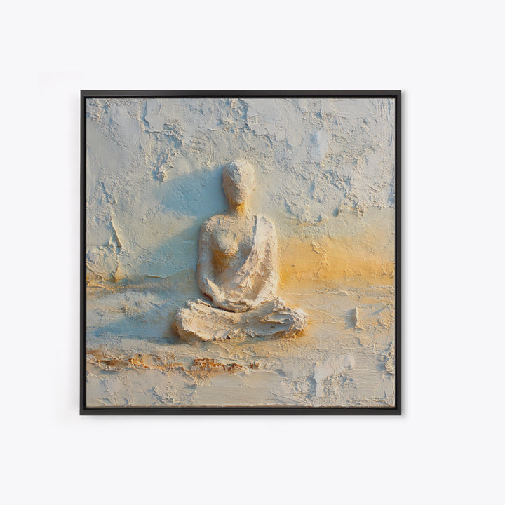 Seated Meditation Figure Canvas Print, Yoga Studio Art, Wall Art, Yoga Studio Decor, Fine Art, Balance, Metal Wall Decor, YSA-1x1-97