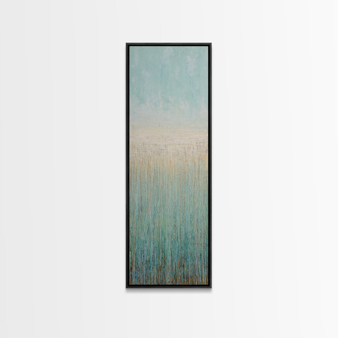 Abstract Breath Waves Framed Canvas Print, Yoga Studio Art, Art Print, Yoga Studio Decor, Fine Art, Balance, Large Wall Decor, YSA-1x3-19