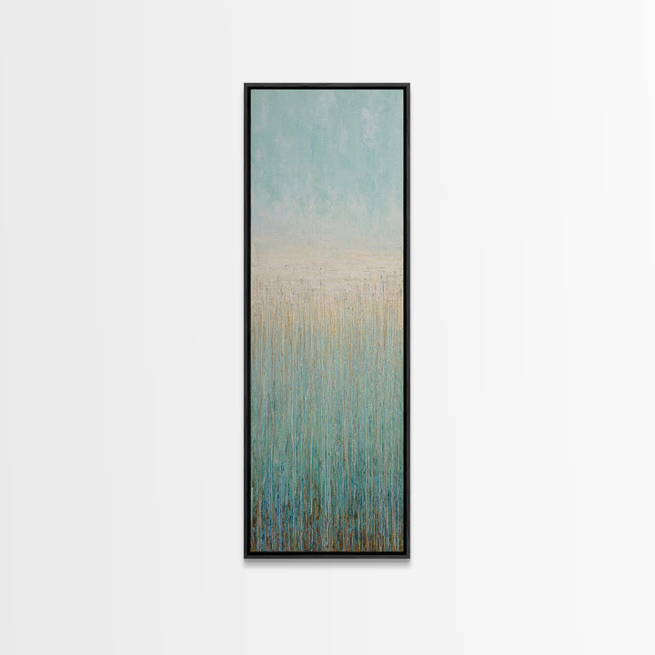 Abstract Breath Waves Framed Canvas Print, Yoga Studio Art, Art Print, Yoga Studio Decor, Fine Art, Balance, Large Wall Decor, YSA-1x3-19