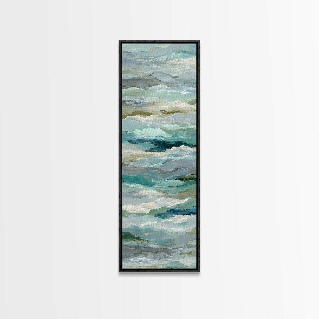 Abstract Breath Waves Canvas Print, Yoga Studio Art, Wall Art Print, Yoga Studio Decor, Abstract Art, Balance, Yoga Gift, YSA-1x3-43