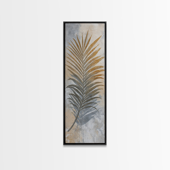Gentle Palm Leaf Shadow on Plaster Canvas Print, Yoga Studio Art, Printable Wall Art, Yoga Studio Decor, Fine Art, Balance, YSA-1x3-60