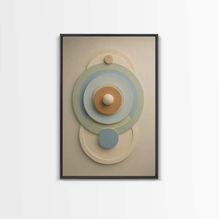 Chakra Color Circles Framed Canvas Print, Yoga Studio Art, Textured Painting, Yoga Studio Decor, Balance, Living Room Wall Art, YSA-2x3-22