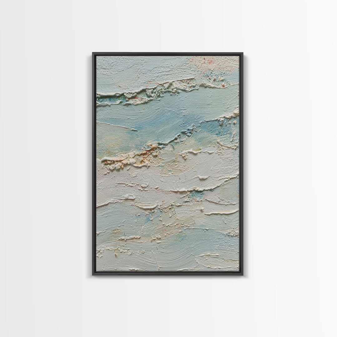Abstract Breath Waves Framed Canvas Print, Yoga Studio Art, Yoga, Yoga Studio Decor, Abstract Art, Balance, Nature Prints, YSA-2x3-63