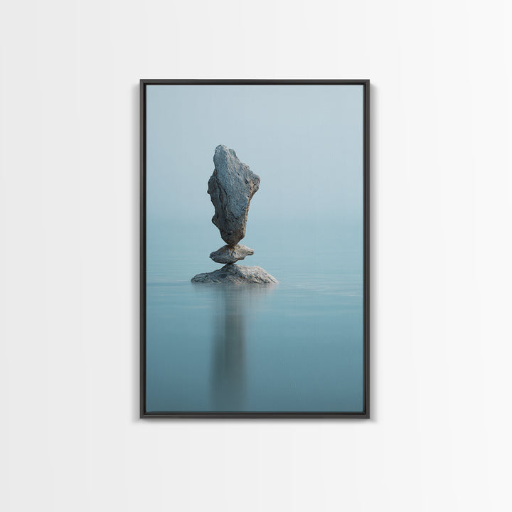 Ocean Horizon with Meditative Stillness Canvas Print, Yoga Studio Art, Living Room Wall Art, Yoga Studio Decor, Balance, YSA-2x3-96