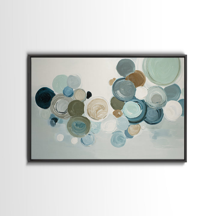 Chakra Color Circles Framed Canvas Print, Yoga Studio Art, Wall Art Print, Yoga Studio Decor, Fine Art, Balance, Yoga Gift, YSA-3x2-18