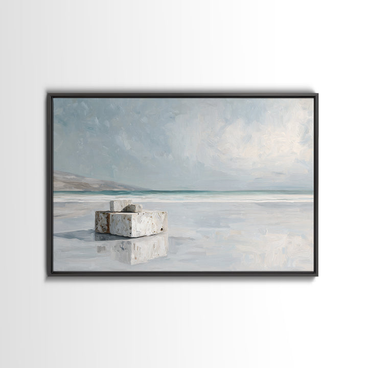 Peaceful Desert Horizon Framed Canvas Print, Yoga Studio Art, Black Artists, Yoga Studio Decor, Fine Art, Balance, Wall Decor, YSA-3x2-40