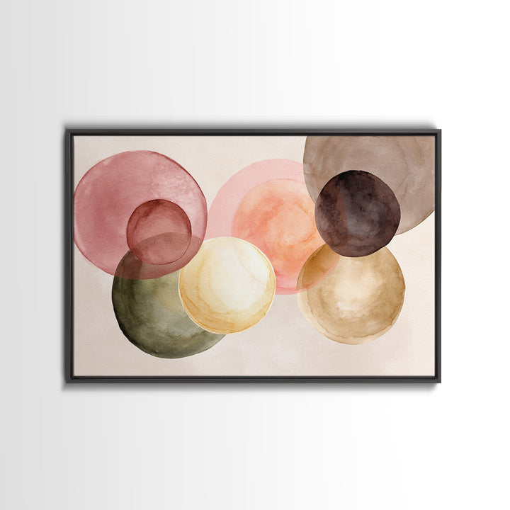 Chakra Color Circles Canvas Print, Yoga Studio Art, Custom Wall Art, Yoga Studio Decor, Fine Art, Balance, Feminine Wall Art, YSA-3x2-42