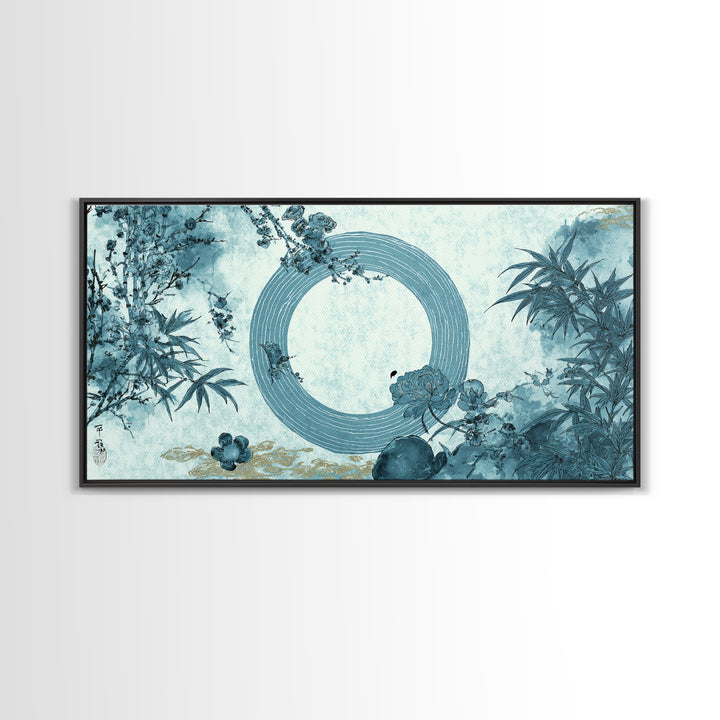 Water Ripple Circle Canvas Print, Zen Art, Boho Wall Decor, Living Room Decor, Fine Art, Zen, Wabi Sabi Art, Contemporary Art, ZEN-2x1-57
