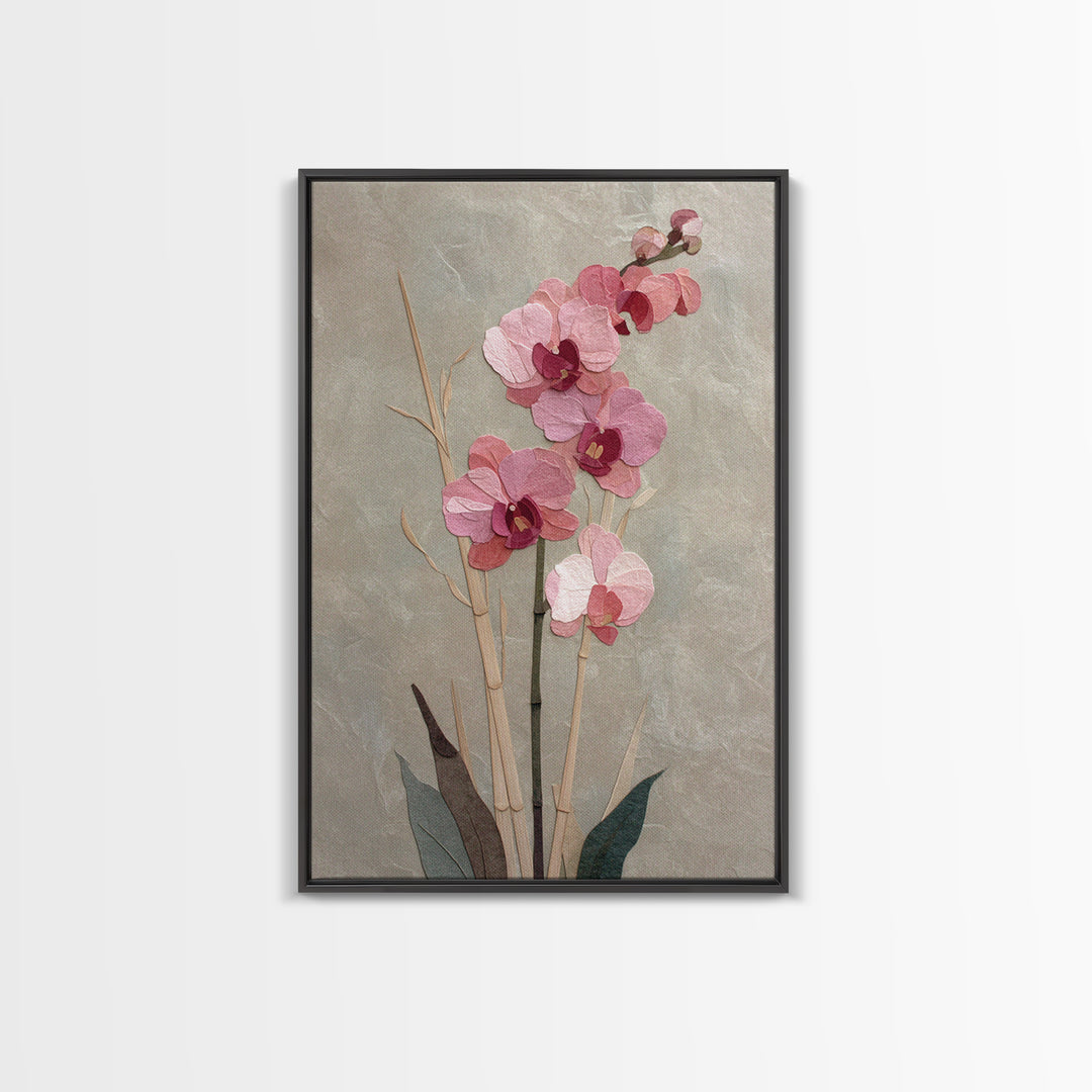 Single Orchid Stem Canvas Print, Zen Art, Boho Wall Art, Living Room Decor, Fine Art, Zen, Flower Print, Neutral Wall Art, ZEN-2x3-31