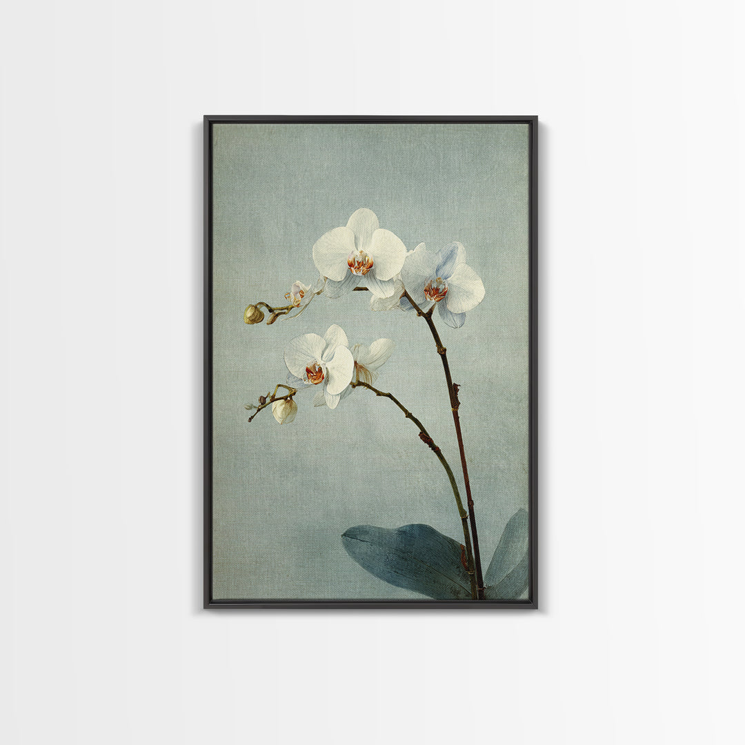 Single Orchid Stem Canvas Print, Zen Art, Art, Living Room Decor, Fine Art, Zen, Garden Art, Japanese Wall Art, Boho Wall Decor, ZEN-2x3-7