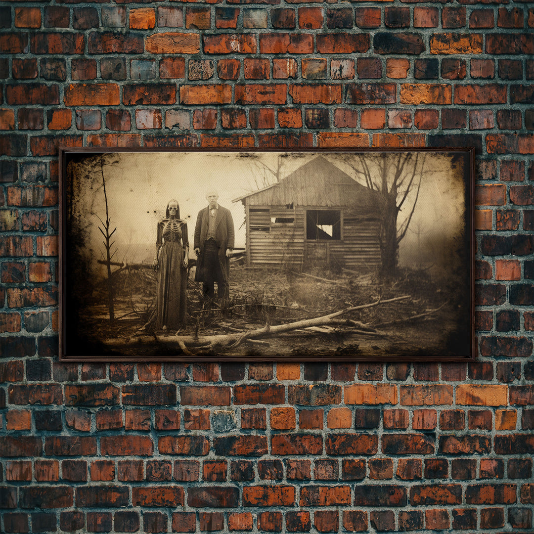 The Apparition, Vintage Photo Prints, Spooky Halloween Decor, Haunted Ghost Family Tintype Portrait Art, Weird and Unusual Photo Print