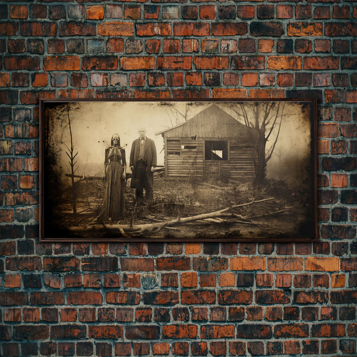 The Apparition, Vintage Photo Prints, Spooky Halloween Decor, Haunted Ghost Family Tintype Portrait Art, Weird and Unusual Photo Print