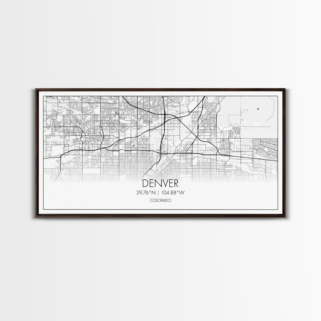 Denver Street Map, Colorado Map, Map Print, Minimalist Art, Wall Art, Canvas Art, Wall Décor Over The Couch, Housewarming Gift, Preppy Décor