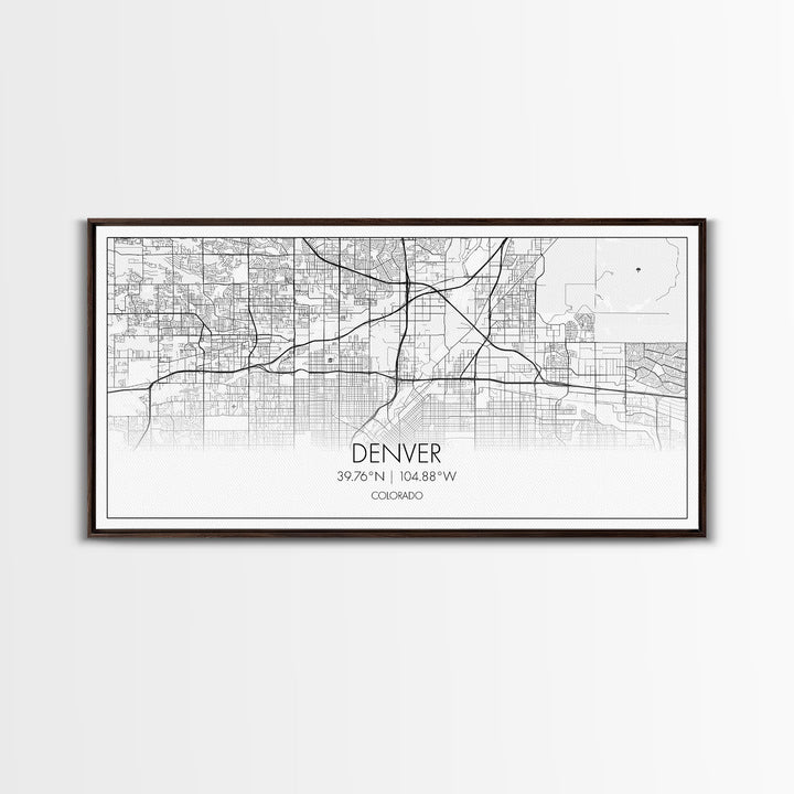 Denver Street Map, Colorado Map, Map Print, Minimalist Art, Wall Art, Canvas Art, Wall Décor Over The Couch, Housewarming Gift, Preppy Décor