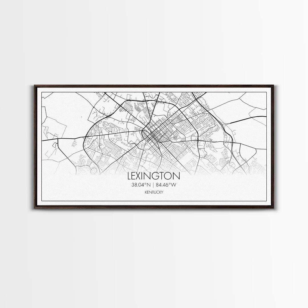 Lexington City Map, Kentucky Map, Map Art, Modern Art, Wall Art, Canvas Art, Dorm Room Decor, Country Wall Art, Housewarming Gift, Prints