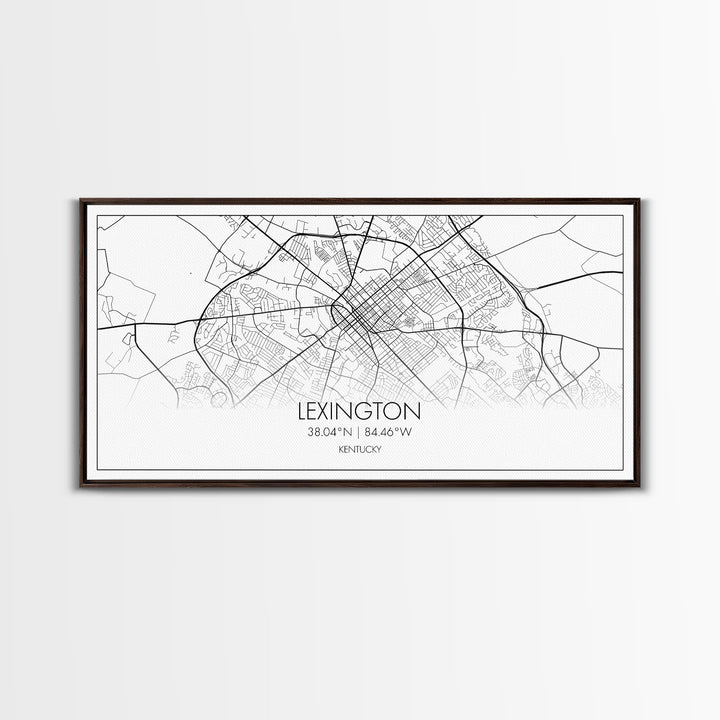 Lexington City Map, Kentucky Map, Map Art, Modern Art, Wall Art, Canvas Art, Dorm Room Decor, Country Wall Art, Housewarming Gift, Prints