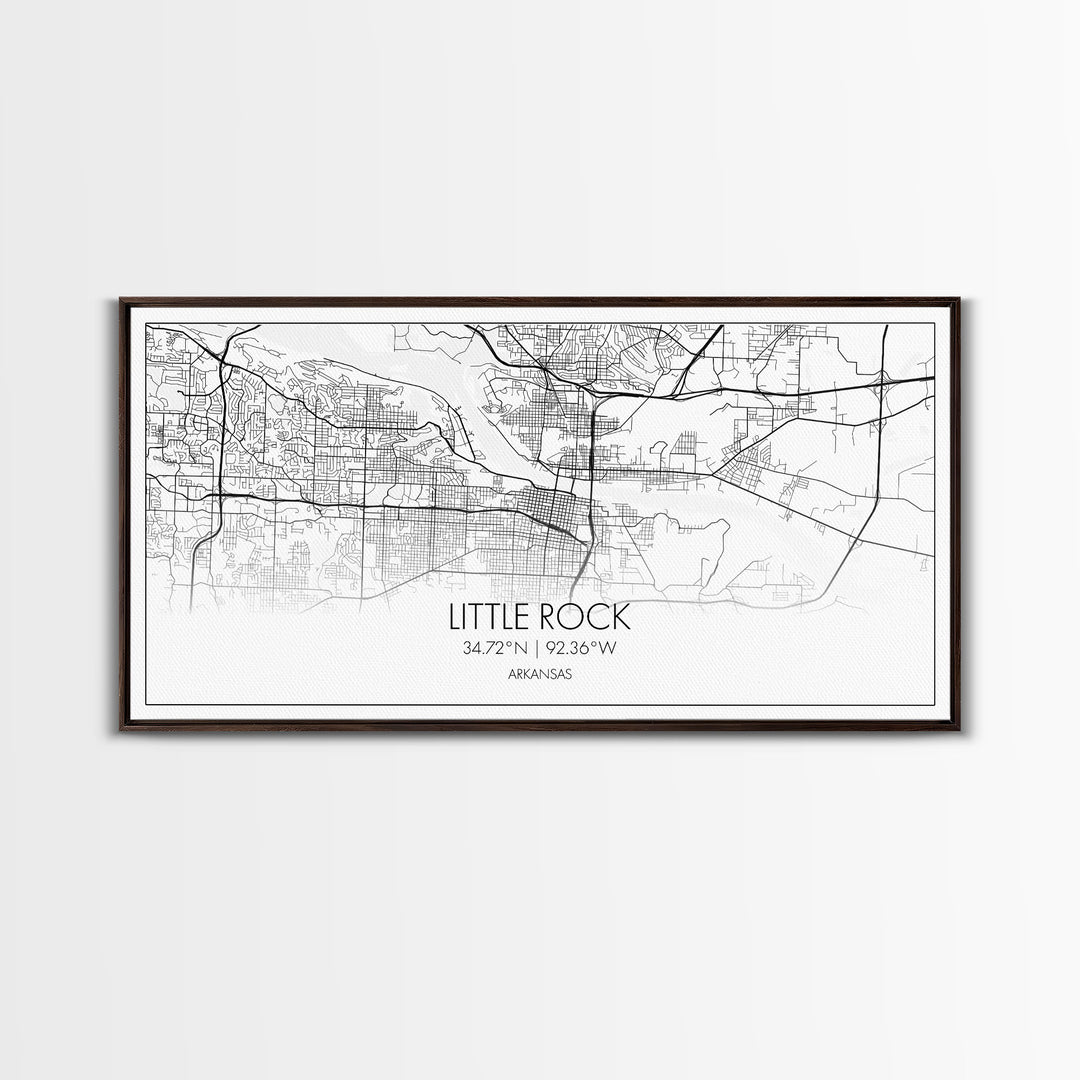 Little Rock City Map, Arkansas Map, Map Art, Modern Art, Wall Art, Canvas Art, Mother In Law Gift, Cabin Wall Décor, Farmhouse Wall Art