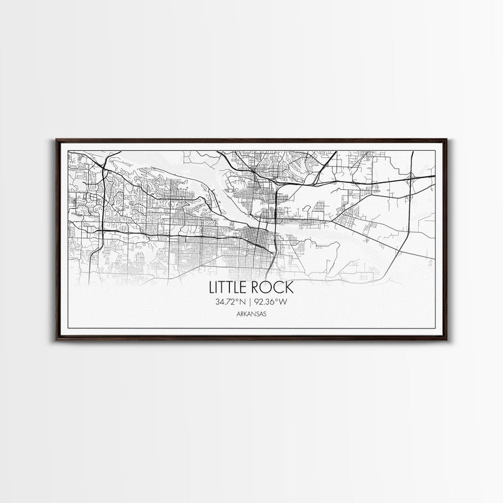 Little Rock City Map, Arkansas Map, Map Art, Modern Art, Wall Art, Canvas Art, Mother In Law Gift, Cabin Wall Décor, Farmhouse Wall Art