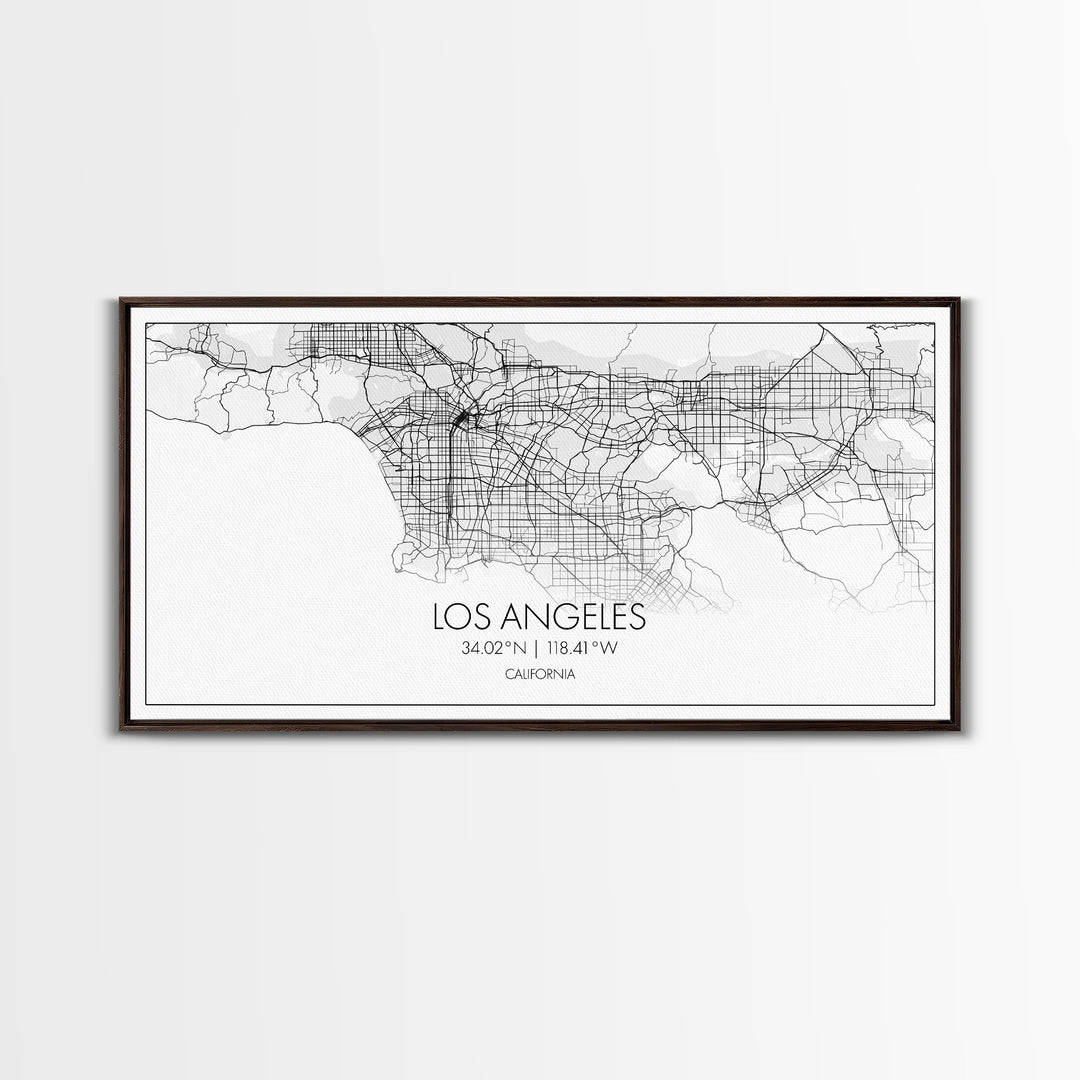 Los Angeles City Map, California Map, Map Art, Modern Art, Wall Art, Canvas Art, Tiny House Décor, Rustic Wall Art, Wanderlust Gift, Prints