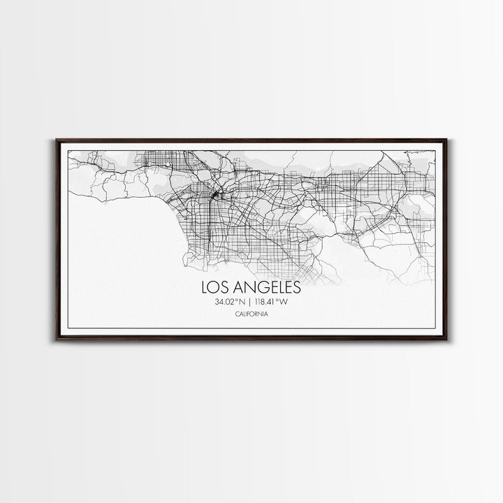 Los Angeles City Map, California Map, Map Art, Modern Art, Wall Art, Canvas Art, Tiny House Décor, Rustic Wall Art, Wanderlust Gift, Prints
