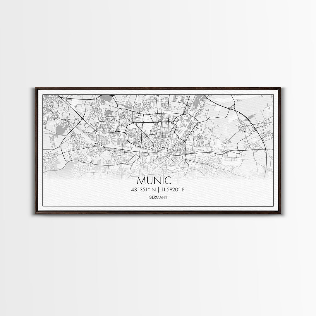 Munich City Map, Germany Map, Map Art, Minimalist Wall Art, Wall Art, Canvas Art, Gift For Men, European Wall Art, Family Wall Art, Prints