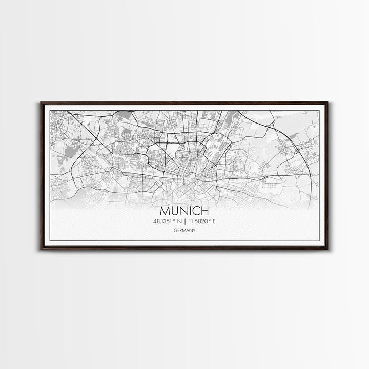 Munich City Map, Germany Map, Map Art, Minimalist Wall Art, Wall Art, Canvas Art, Gift For Men, European Wall Art, Family Wall Art, Prints