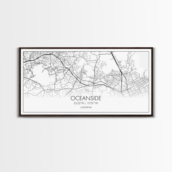 Oceanside City Map, California Art, Map Print, Minimalist Wall Art, Wall Art, Canvas Art, Beach House Wall Art, Landscape Wall Art, Prints