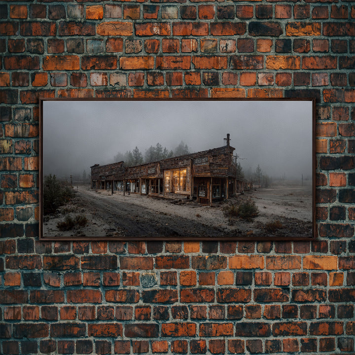 Rustic, Western theme canvas art, ghost town canvas print, wild west saloon art, man cave wall art, living room art, Cowboys