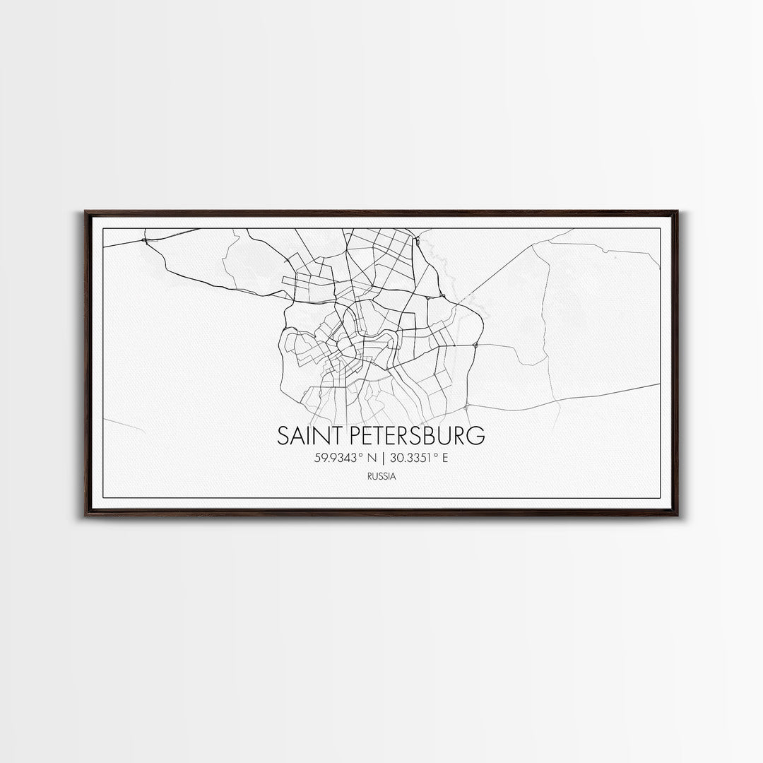Saint Petersburgh City Map, Russia Art, Map Print, Minimalist Wall Art, Wall Art, Canvas Art, European Wall Art, Home Décor Prints, Office