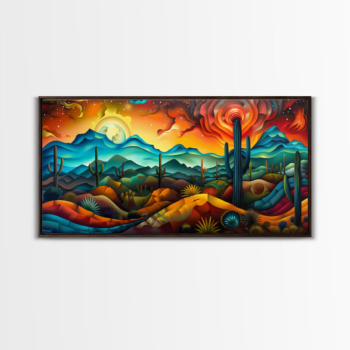 Majestic Misty Mountain Landscape Beautiful Framed Canvas Print, Perfect for Living Room Art, Rustic Bedroom Decor, Wildlife Wall Art