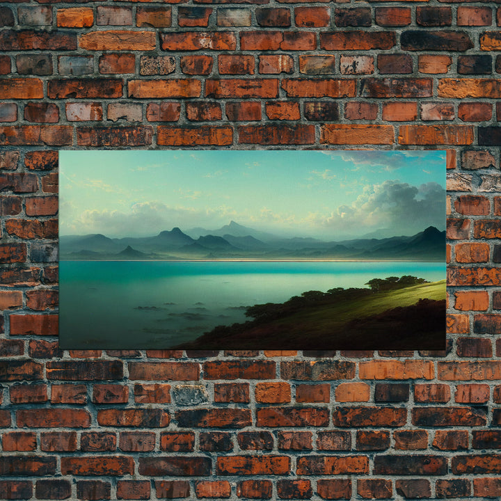 Sublime Scotland Lake, Unique Office Mancave Art, Wall Decor, Ready To Hang Framed Canvas Print, Oversize Wall Art