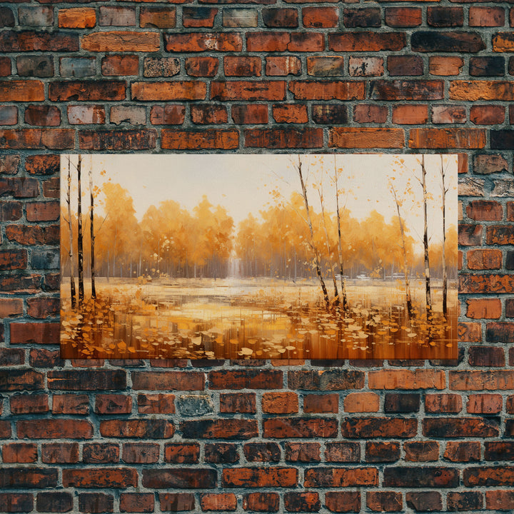 Fall Centerpiece Landscape Painting Canvas Print, Autumn Decor, Fall Centerpiece, Fall Home Decor, Fall Wall Decor, Fall Home Decor