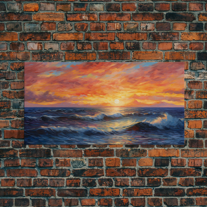 Beach Art, Framed Canvas Print, Beach Wall Art, Gift For Him, Above Sofa Art, Centerpiece Art, Wall Decor, Beach Print, Beach Wall Decor