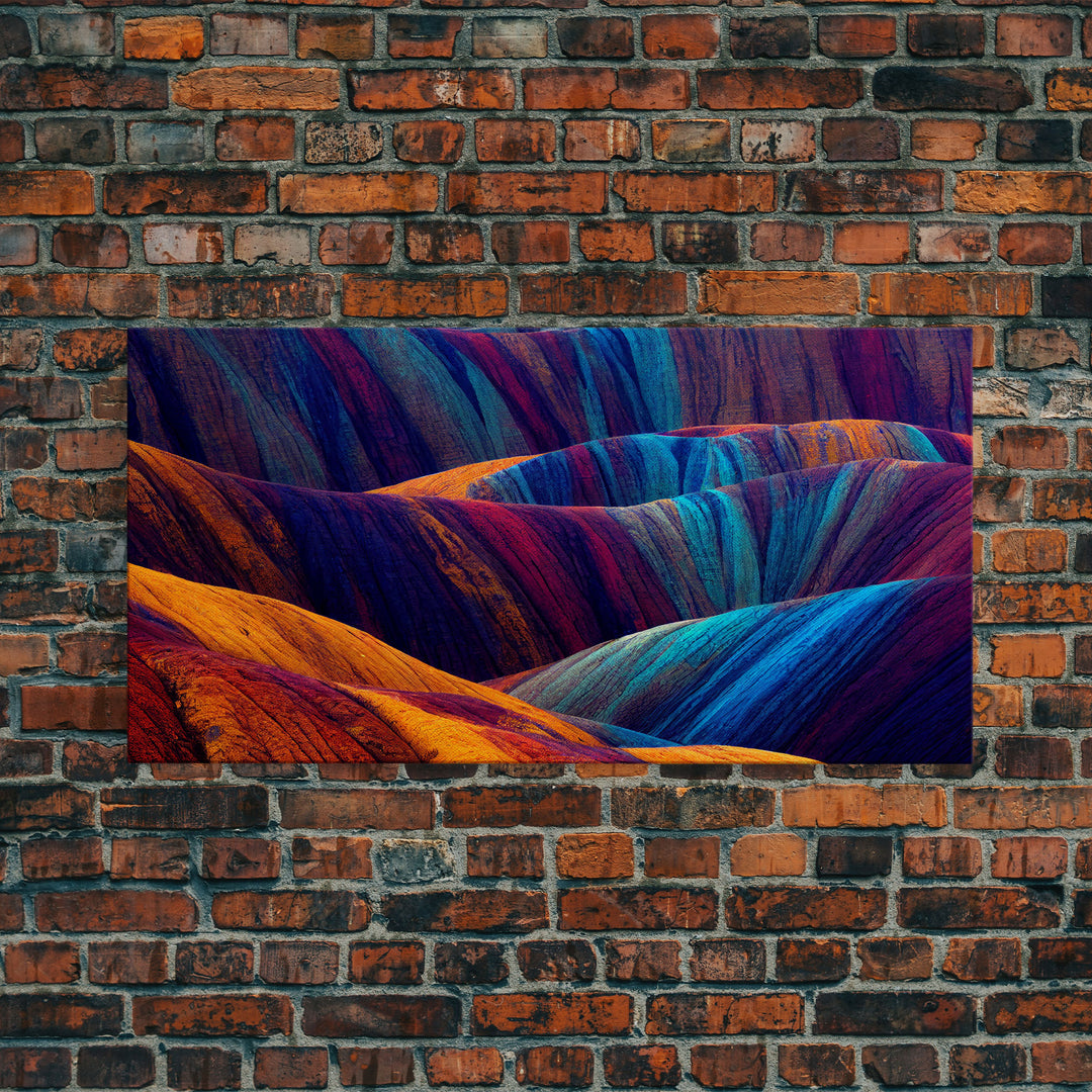 Beautiful Geological art, Geology, Colorful stone formations, ready to hang canvas print wall art, framed canvas wall art, mancave wall art