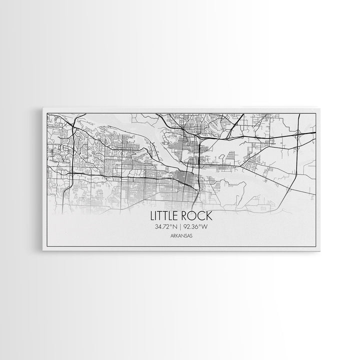 Little Rock City Map, Arkansas Map, Map Art, Modern Art, Wall Art, Canvas Art, Mother In Law Gift, Cabin Wall Décor, Farmhouse Wall Art