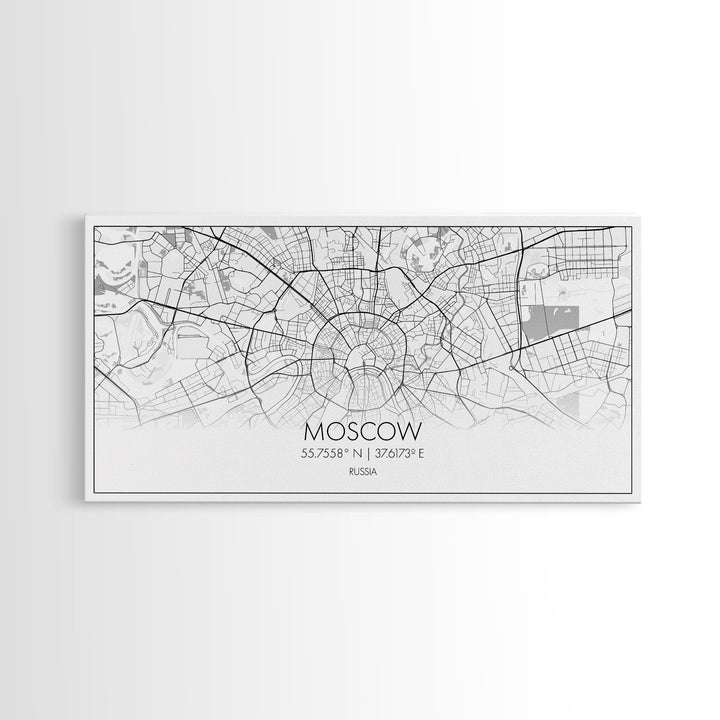 Moscow City Map, Russia Map, Map Art, Minimalist Wall Art, Wall Art, Canvas Art, European Wall Art, Russian Wall Print, Gift For Friend