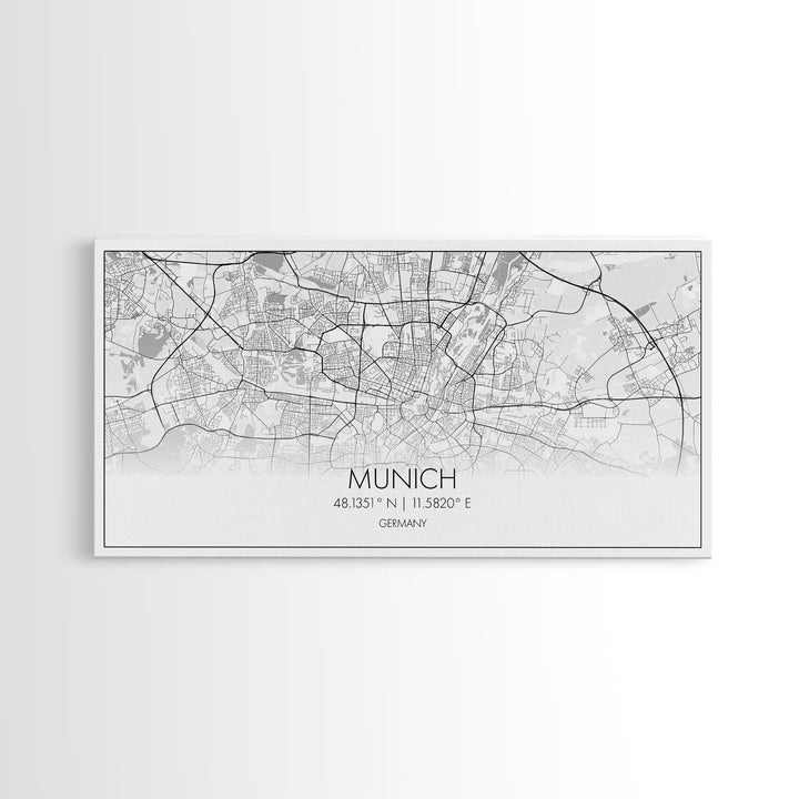Munich City Map, Germany Map, Map Art, Minimalist Wall Art, Wall Art, Canvas Art, Gift For Men, European Wall Art, Family Wall Art, Prints