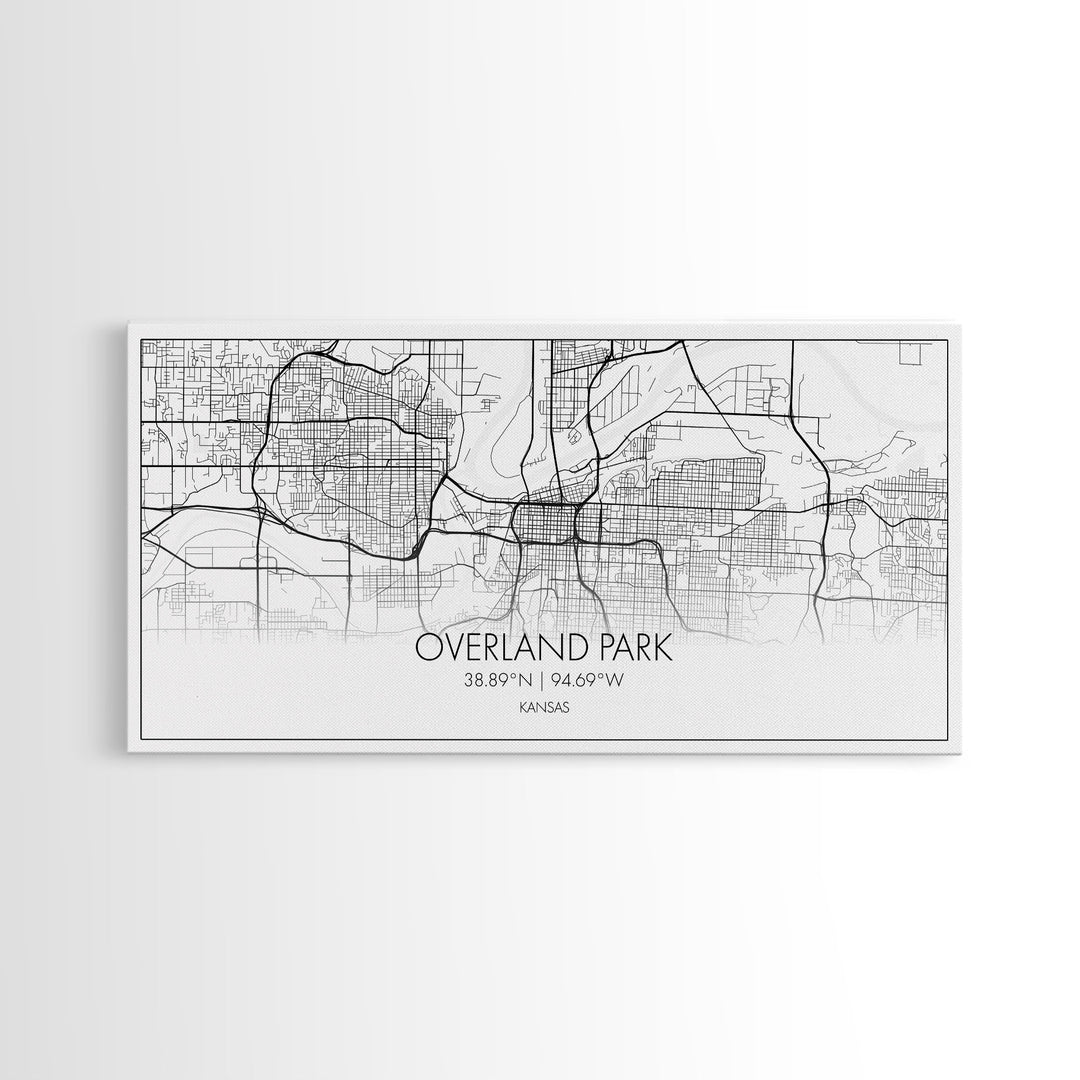 Overland Park City Map, Kansas Art, Map Print, Minimalist Wall Art, Wall Art, Canvas Art, Gift For Realtor, Boho Wall Hanging, Southern Art
