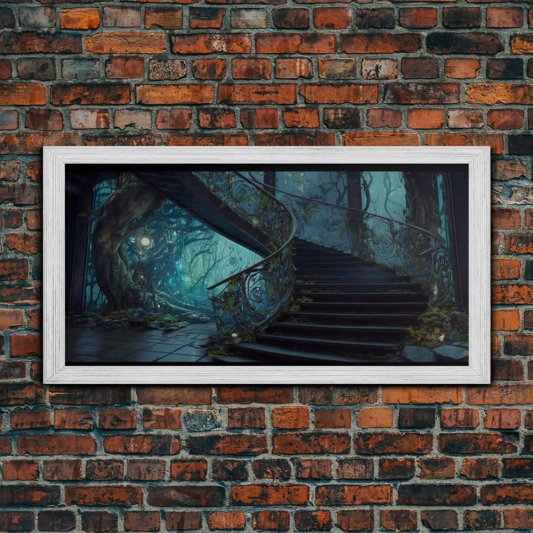 Fantasy Staircase, Framed Canvas Print, Stair Way to Beyond
