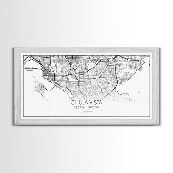 Chula Vista Street Map, California Map, Map Print, Modern Art, Wall Art, Canvas Art, Laundry Room Décor, Homeschool Wall Art, Over Bed Art