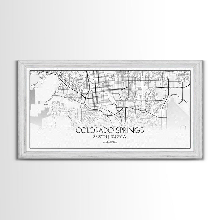 Colorado Springs Street Map, Colorado Map, Map Print, Modern Art, Wall Art, Canvas Art, Grandma Gifts, Classroom Wall Art, Dorm Wall Décor