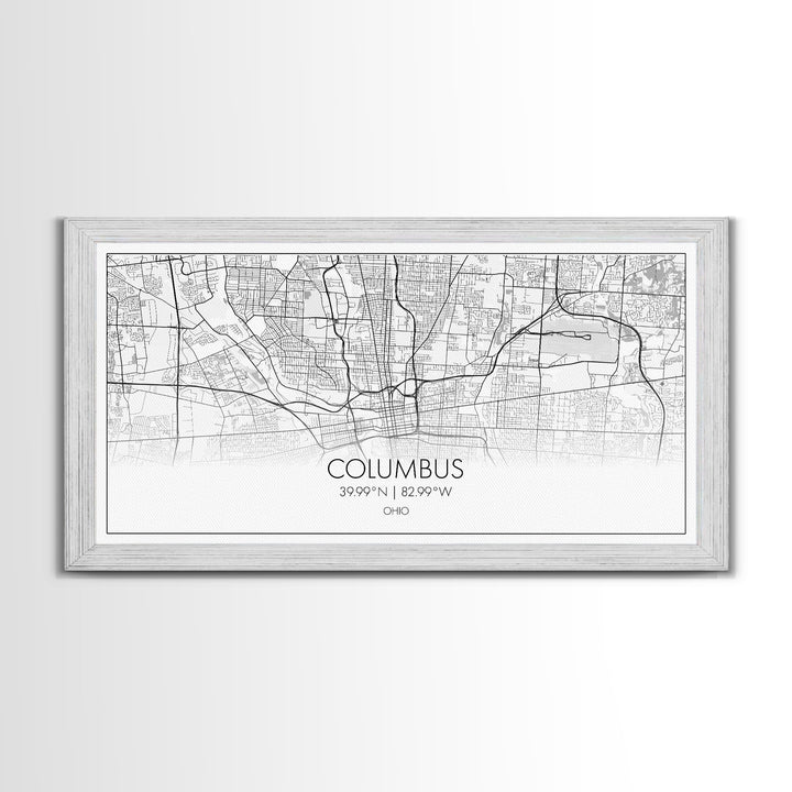 Columbus Street Map, Ohio Map, Map Print, Modern Art, Wall Art, Canvas Art, Cute Room Décor Aesthetic, Gift For Wife, Patriotic Décor