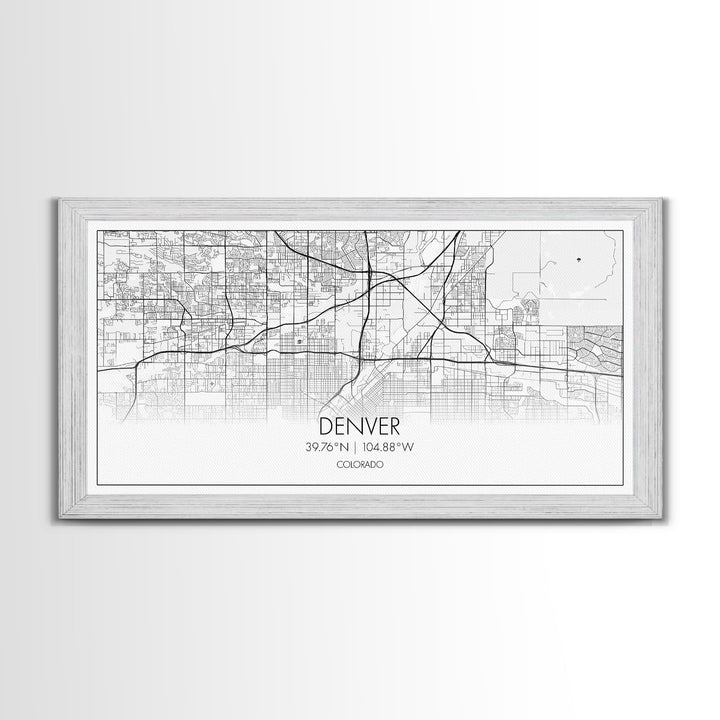 Denver Street Map, Colorado Map, Map Print, Minimalist Art, Wall Art, Canvas Art, Wall Décor Over The Couch, Housewarming Gift, Preppy Décor