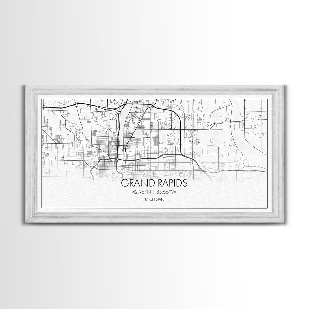Grand Rapids City Map, Michigan Map, Map Art, Minimalist Art, Wall Art, Canvas Art, Graduation Gift, Modern Farmhouse Wall Art, Office Art