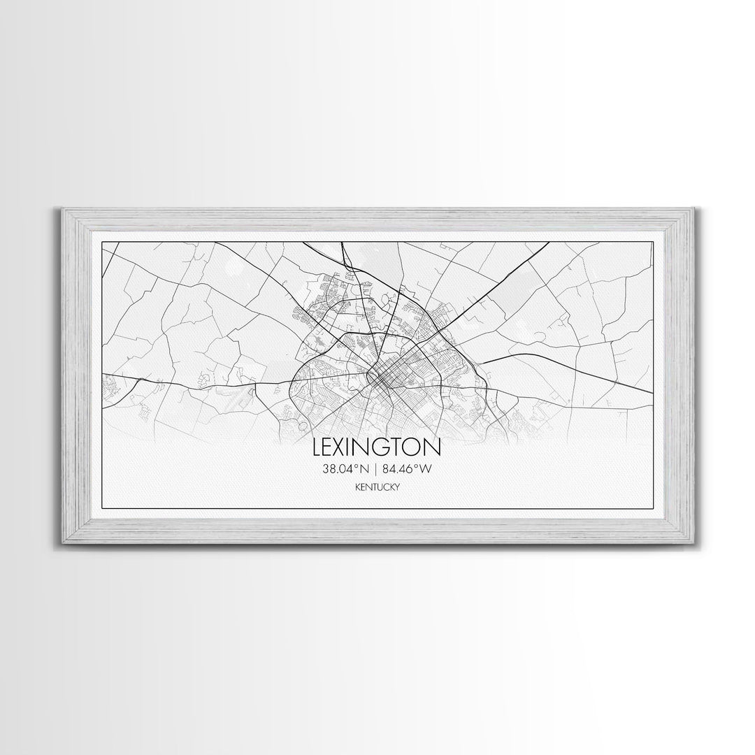 Lexington City Map, Kentucky Map, Map Art, Modern Art, Wall Art, Canvas Art, Farmhouse Wall Décor, Gift For Women, Living Room Wall Art