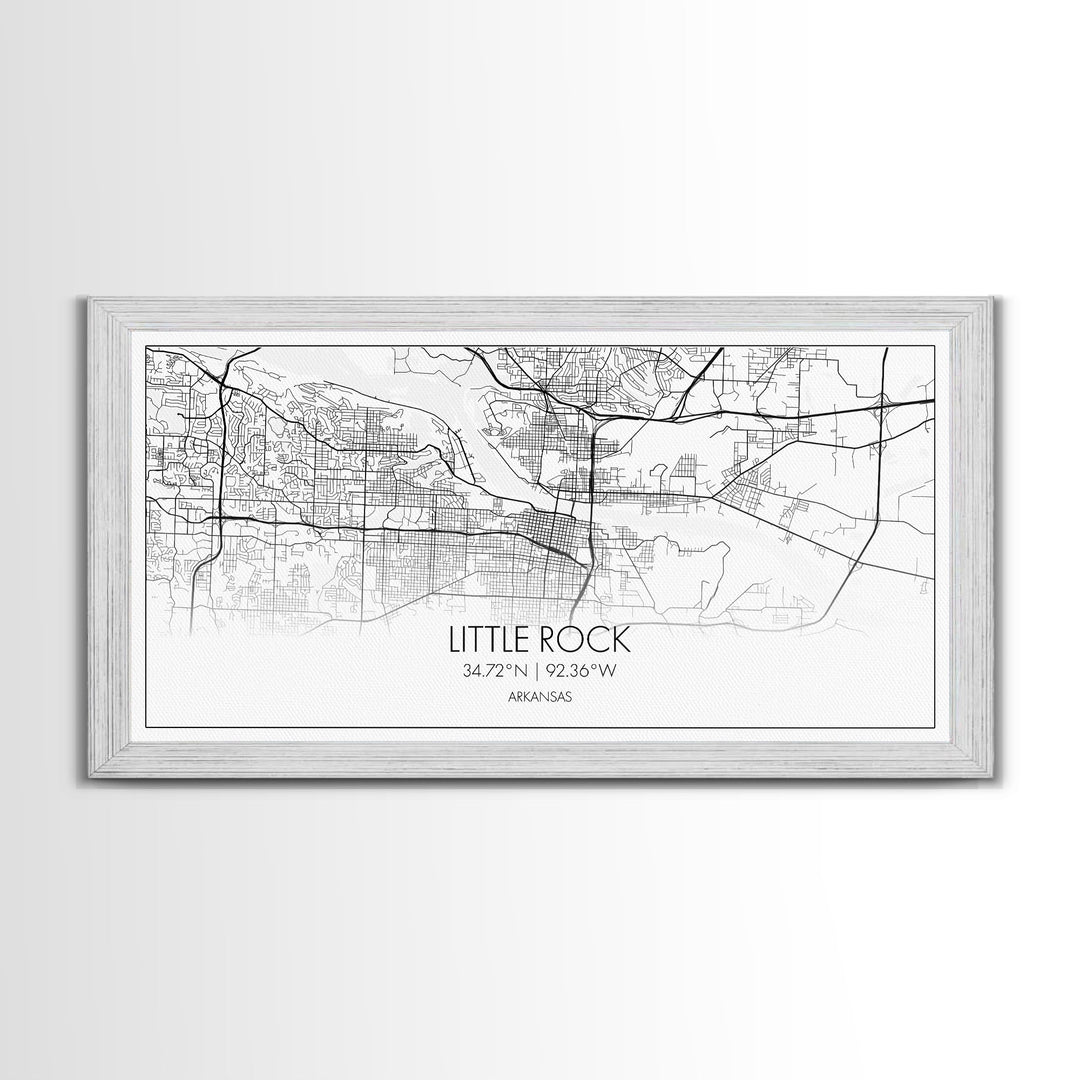 Little Rock City Map, Arkansas Map, Map Art, Modern Art, Wall Art, Canvas Art, Mother In Law Gift, Cabin Wall Décor, Farmhouse Wall Art