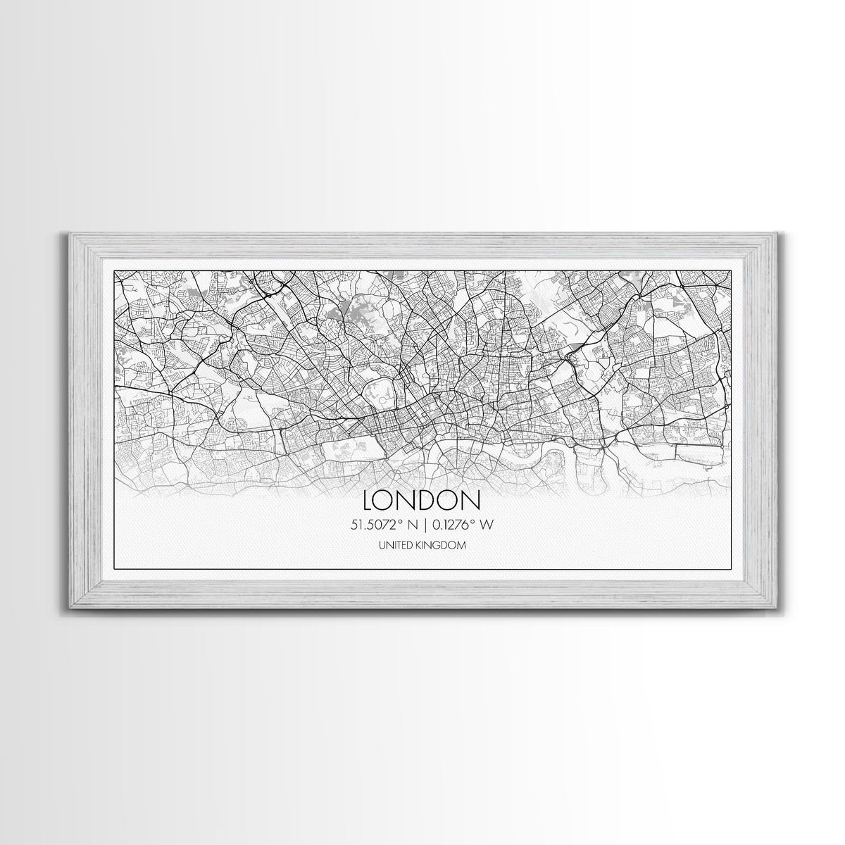 London City Map, England Map, Map Art, Modern Art, Wall Art, Canvas Art, Dorm Room Décor, Beach House Art, Travel Lover Gift, Home Décor